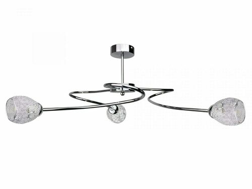 Prüfen Keter Lighting FLOWER SILVER Kronleuchter, silberfarben, 3×E27, 63 cm