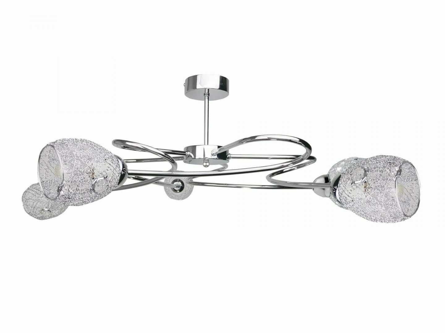 Prüfen Deckenleuchte 5xE27 FLOWER SILBER Deckenleuchte 5xE27 FLOWER SILBER
