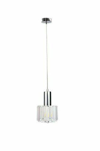 Prüfen Keter Lighting DECO 1605 Pendelleuchte silber mit Kristallelementen, 1×E27