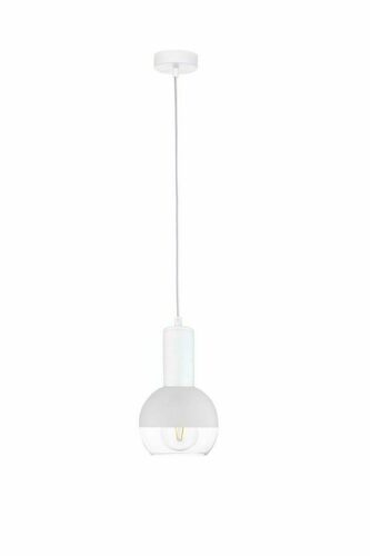 Prüfen Keter Lighting ICE 1609 Pendelleuchte 1×E27, weiß mit Glasschirm
