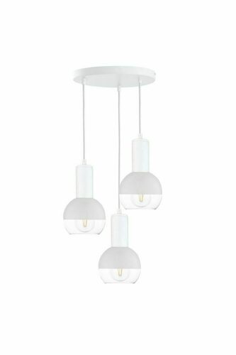 Prüfen Keter ICE 1612 Pendelleuchte Weiß/Transparent 3xE27 30 cm