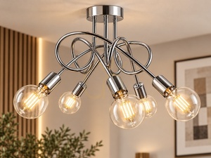 Deckenleuchte 5xE27 RUMBA SILVER small 1