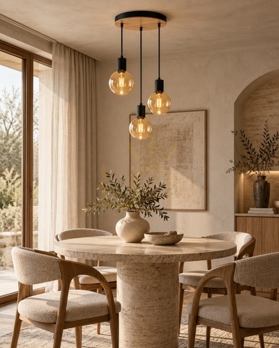 Prüfen Pendelleuchte Keter Lighting JANTAR WOOD 2027 3×E27, Schwarz, Holz und honigfarbenes Glas