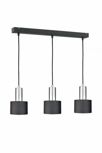 Prüfen Pendelleuchte Keter Lighting LUCE BLACK SILVER 2054, 3×E27, Schwarz/Chrom