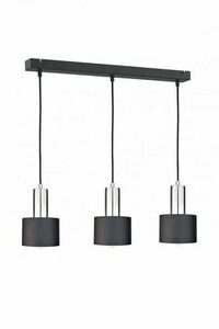 Pendelleuchte Keter Lighting LUCE BLACK SILVER 2054, 3×E27, Schwarz/Chrom small 0