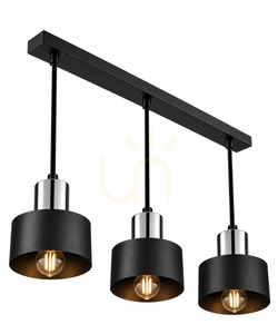 Pendelleuchte Keter Lighting LUCE BLACK SILVER 2054, 3×E27, Schwarz/Chrom small 3