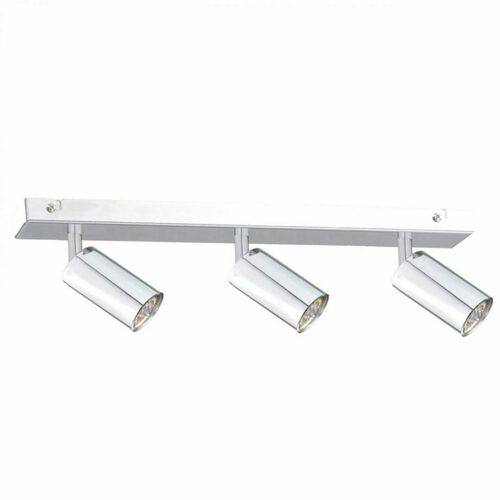 Prüfen EYE Strahlerbalken silber, 3 x GU10, 50 cm, Metall, IP20 — ohne Leuchtmittel