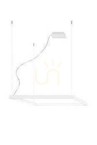 THORO NELYA M LED-Kronleuchter weiß 48W 4000K 5757lm CRI 97, Quadrat 80 cm, Abhängung bis 150 cm, TH.150 small 0
