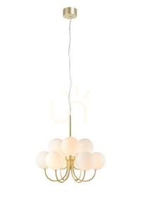 Pendelleuchte Markslojd Bianco 9-flammig G9 Gold Weiß Glas 107994 small 0