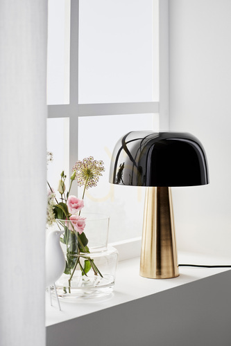 Prüfen Tischlampe Markslojd Blanca 107934 schwarz braun Metall 35 cm