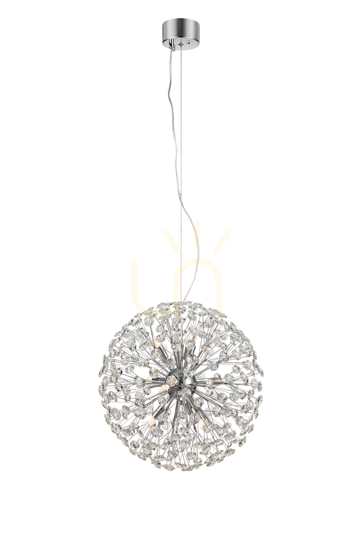 Závěsné svítidlo Markslojd BOLID 9xG9 chrom křišťál 50 cm 108101