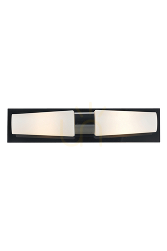 Prüfen Wandlampe Markslojd BRASTAD 107616 2-flammig schwarz/weiß IP44 40 cm