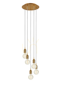 Pendelleuchte Markslojd BRONX 5-flammig Rund Braun Metall 108100 small 0