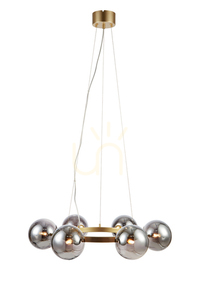 Pendelleuchte Markslojd Circle 6-flammig Gold Rauchglas G9 71 cm 108050 0 Pendelleuchte Markslojd Circle 6-flammig Gold Rauchglas G9 71 cm 108050 small 0