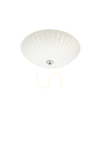 Prüfen Plafond Markslojd CUT 107758 2-flammig Weiß Stahl Glas 35 cm