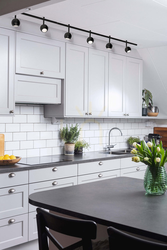 Prüfen Plafond Markslojd Expand 2-flammig GU10 schwarz 72 cm Metall 107974