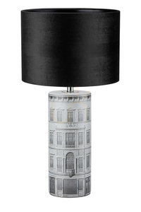 Tischlampe Markslojd ICHI 108103 Schwarz Grau Keramik Samt 64 cm small 0