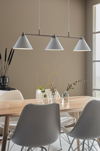 Prüfen Pendelleuchte Markslojd Klint 3-flammig Weiß Metall 98 cm 108075