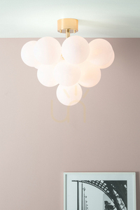 Plafond Markslojd MERLOT 107912 13-flammig Messing Weiß Glas 56 cm small 1