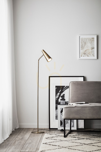 Prüfen Bodenlampe Markslojd Peak 107901 Antik Metall 138 cm