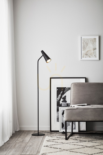 Prüfen Bodenlampe Markslojd PEAK 107900 Schwarz Metall 138 cm