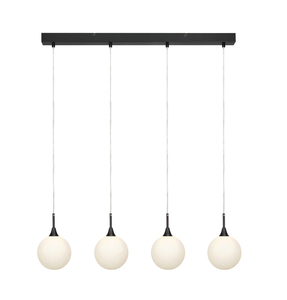 Pendelleuchte Markslojd Quattro XL 4-flammig Schwarz/Weiß Glas 107762 small 0