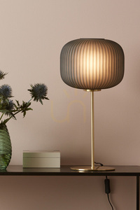 Tischlampe Markslojd SOBER 107820 Rauchglas Messing 50 cm small 1