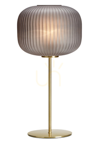 Tischlampe Markslojd SOBER 107820 Rauchglas Messing 50 cm small 0