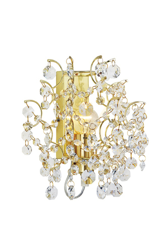 Prüfen Wandlampe Markslojd SOFIERO 106545 Messing Kristall Transparent