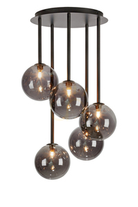 Plafond Markslojd Universe 5-flammig Schwarz Rauchglas 40 cm 108111 small 0