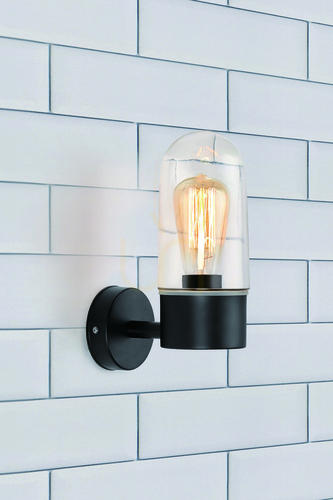 Prüfen Wandlampe Markslojd ZEN 107800 Schwarz/Klar IP44 Badezimmer