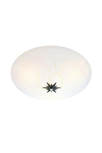 Plafond Markslojd ROSE 108208 weiß schwarz Metall Glas 43 cm small 0
