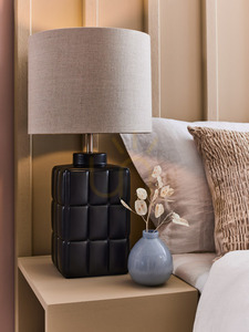 Tischlampe Markslojd Cuscini 108248 Schwarz Beige Keramik Textilschirm 42,5 cm small 2