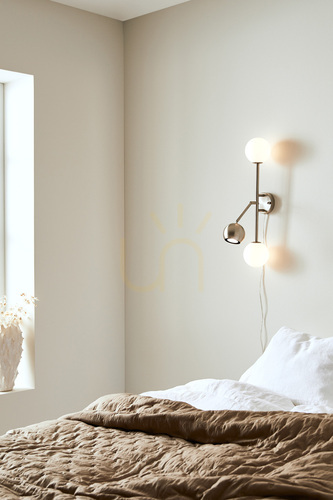 Prüfen Wandlampe Markslojd Beside 3-flammig Stahl Weiß Glas 108256