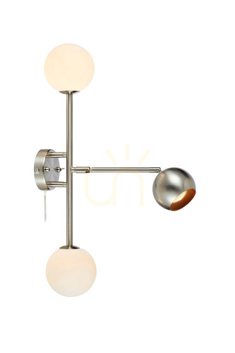Prüfen Wandlampe Markslojd Beside 3-flammig Stahl Weiß Glas 108256