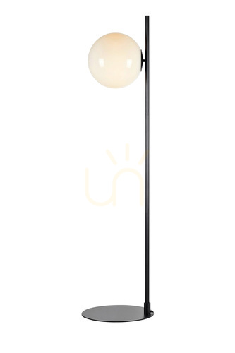 Prüfen Bodenlampe Markslojd Dione 108273 schwarz/weiß Metall Glas 134,5 cm