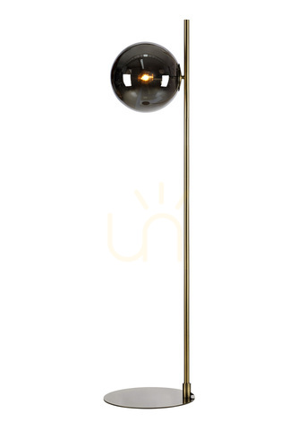 Prüfen Bodenlampe Markslojd DIONE 108274 Antik Metall Rauchglas 134,5 cm