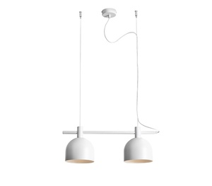 Aldex BERYL 2 WHITE 976H Pendelleuchte, Stange mit zwei Schirmen Ø 15 cm, mattweiß, 2 × E27 max. 15 W LED, 52 cm small 0