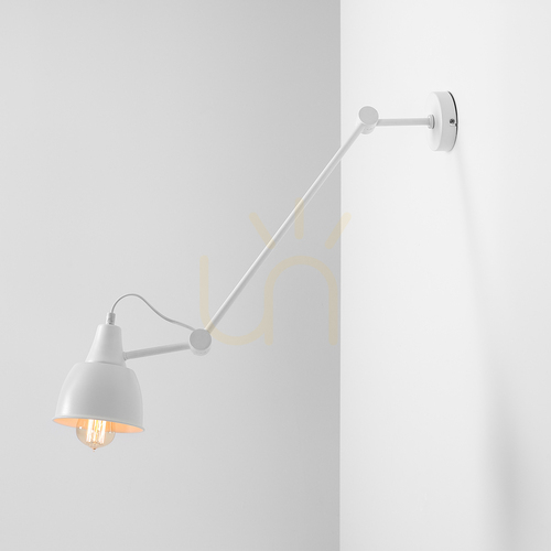 Prüfen Deckenleuchte Aldex Aida White mit verstellbarem Arm, Metall weiß, E27, Schirm 14 cm, 814PL_G