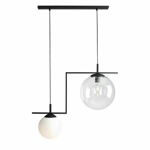 Prüfen Pendelleuchte Aldex Zac 2 Black Mix 2-flammig Metall Glas 1038H1