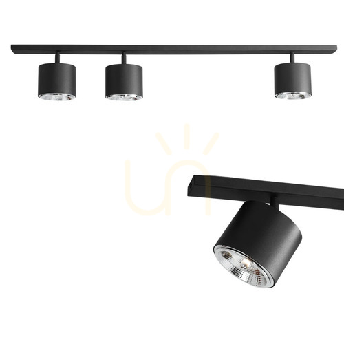 Prüfen Plafond Aldex BOT 3-flammig schwarz Metall GU10 1047PL_E