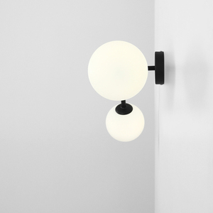 Wandleuchte Aldex Pure Black Horizontal 2-flammig LED E14 Metall Glas 1064D1 small 3