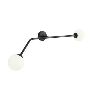 Wandleuchte Aldex Pure Black Horizontal 2-flammig LED E14 Metall Glas 1064D1 small 0