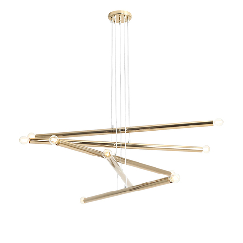 Prüfen Pendelleuchte Aldex Tubo 10 Gold E14 LED 1072M30