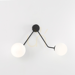 Aldex Holm Wandleuchte 1082D1, schwarz, 2×E14 small 4