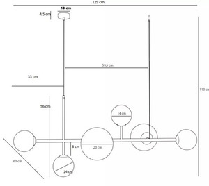 Pendelleuchte Aldex Dione 6 Weiß 1092K small 1