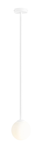 Prüfen Plafond Aldex Weiß Metall Glas 14 cm 1080PL_G_L