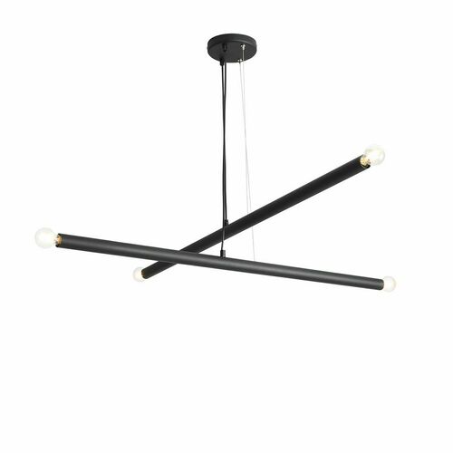 Prüfen Pendelleuchte Aldex Tubo 4 Schwarz Metall E14 1072L1