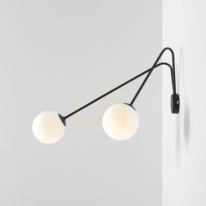 Aldex Holm L Wandleuchte schwarz, 2×E14, 72 cm, 1082D1_L small 1