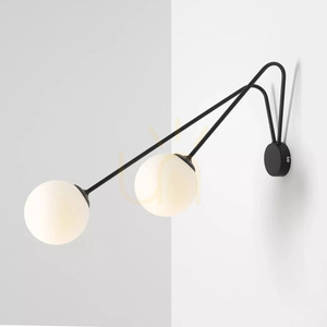 Aldex Holm L Wandleuchte schwarz, 2×E14, 72 cm, 1082D1_L small 3